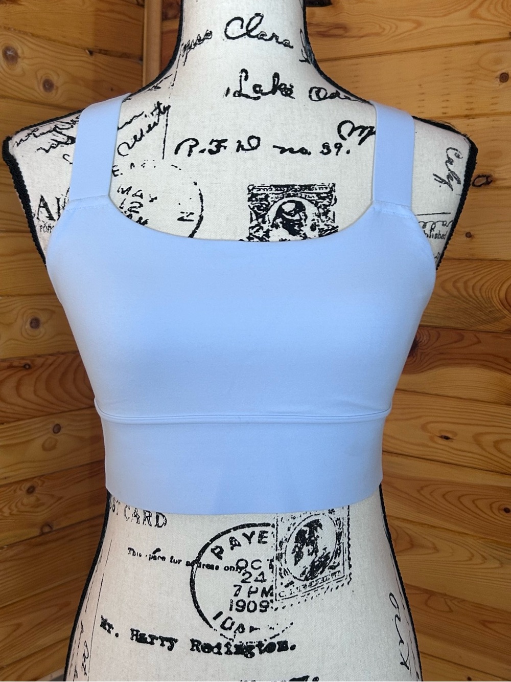 Athleta Pale Blue Stretch Sports Bra
